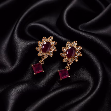 ruby bloom earrings (4)